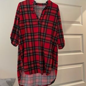Plaid Tunic